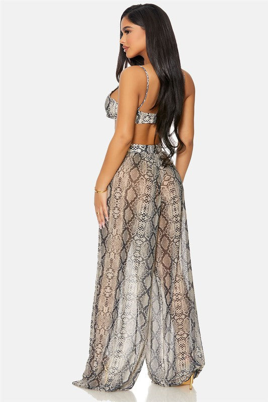 SWIMWEAR: Mesh Sheer Pool Swimwear High Waist Bottom Pants