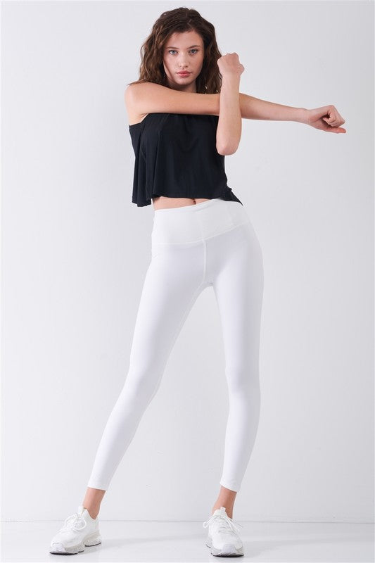 TOP: Sleeveless Crew Neck Ribbed Split Back Top