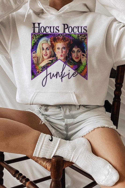 GRAPHIC SWEATER: Hocus Pocus Junkie Graphic Hoodie Plus Size