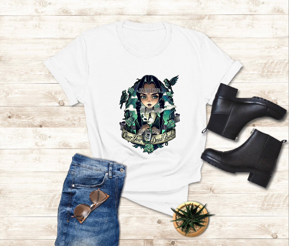 *ADDAMS FAMILY: GRAPHIC Youth UNISEX TEE: "Wednesday" Available in Unisex Tees / Sweatshirts / Long Sleeves available in Kid & Adult Sizes