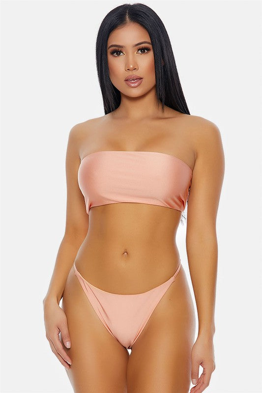 SWIMWEAR:  Bandeau 2 Piece Swimsuit