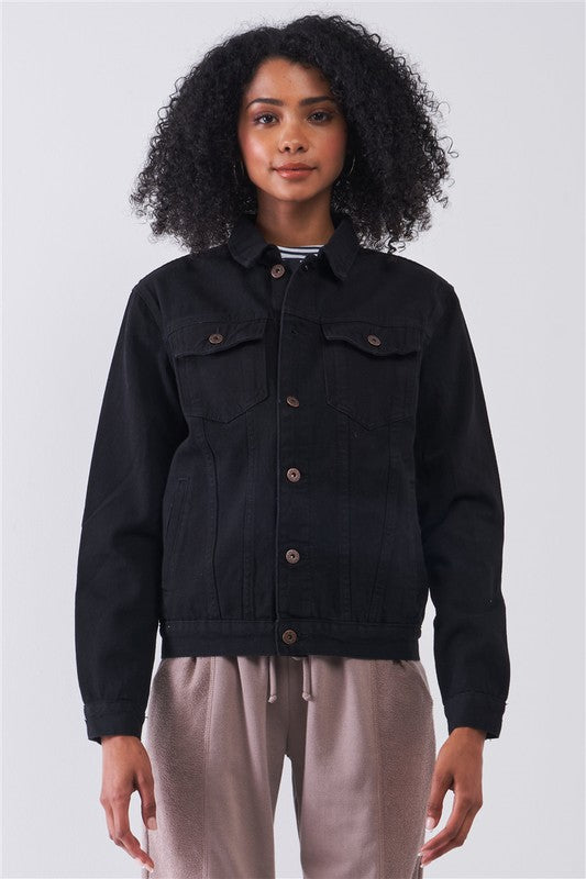 JACKETS: Oversized Long Sleeve Classic Denim Jacket