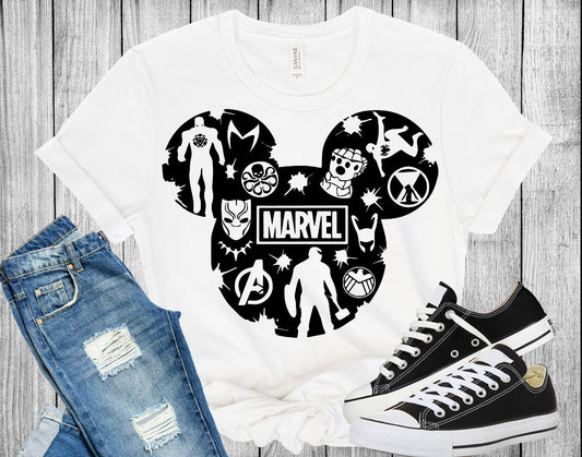 * DISNEY: Graphic "Marvel Mickey" Unisex Youth Tee  and Crewneck Sweatshirt