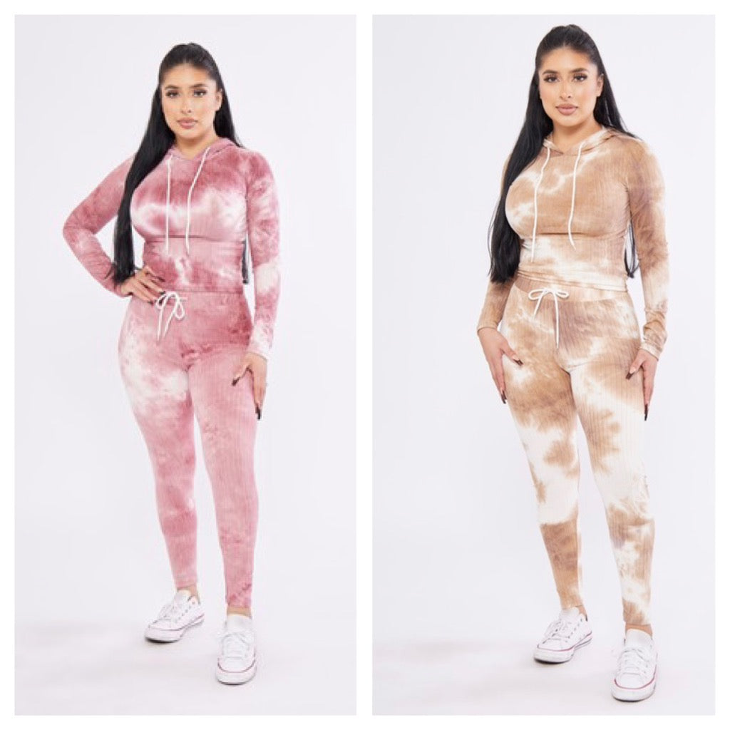 SETS: Tie Dye Hoodie & Leggings Matching Set